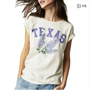 We The Free Ivory Tee with Lavender Graphic